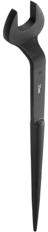HARFINGTON Single Open End Spanner Wrench 30mm 15 Degree Angle Single Open End Metric Construction Spanner Wrenches with 60°Offset Handle for Automotive Mechanical Maintenance