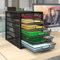 PUNCIA Schubladenbox 6 Schubfächer A4 Briefablage Dokumentenablage mit Schubladen Ablagefächer Papiersortierer aus Metall Desk Organizer für Dokumenten Papier Schreibtisch Büro Schwarz