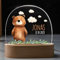 Fallover Süße Nachtlampe für Babys, Personalisiertes Nachtlicht für Babys, LED Lampe mit niedlichem Tiermotiv und individueller Gravur, Nachttischlampe für das Kinderzimmer, Geschenk für Kinder & Baby