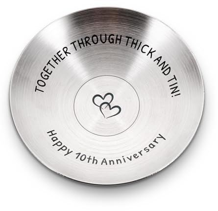 10 Year Anniversary Tin Gifts for Him Her 10 Year Anniversary Wedding Gifts