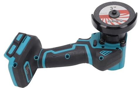 Luocute Mini Scie Circulaire, Scie Circulaire sans Fil 19 000 Tr/min avec Lames de 2 à 3 Pouces et Couvercle Anti-poussière, avec Guide et Poignée Antidérapante, pour la Coupe du Bois,