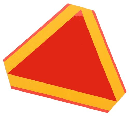 MOLUCKFU Triángulo de Seguridad de Advertencia Reflectante para Vehículos de Baja Velocidad Color Naranja Material de Papel para Mejorar la Visibilidad en Carretera