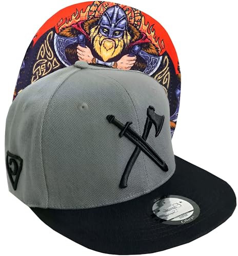 Capiche [99+ Designs] Wikinger Hut, The Viking, Snapback Cap, Sportbekleidung Für Herren, Basketball Cap Herren, Vikings, Viking Cap, Norwegische Graue Gorras, Axt, Bart, Wikinger Tattoo Kunst