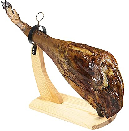 QTBH Ham Stand Wood Ham Rack Chef Barbecue Ham Holder Metal Stand Restaurant Kitchen Accessories Tools Ham Holder Stand