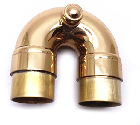 Jiayouy Trumpet 2nd Valve Tuning Silde Assembly for Brass Bb Trumpet Instrument Gold