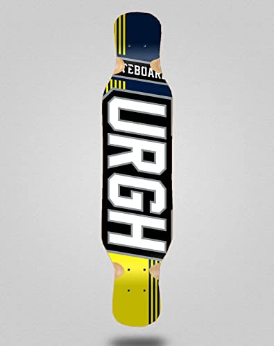 Urgh Skateboard Longboard Deck 46 x 10 Tone Blue Yellow