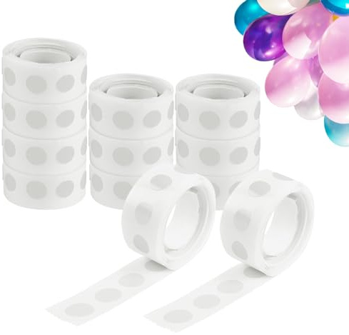 Ainiv 1200PZ Puntos de Pegamento de Globos, Puntos Adhesivos Doble Cara, Puntos de Pegamento Cinta Adhesiva Decorativa, Puntos Impermeables Manualidades para Envolver Regalos, Decoración de Festivales