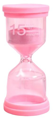 2 st sandtimers 15 minuter timglas sandklocka, plast sandklocka timme glas sandglas för klassrum, spel, kök, slumpmässig färg