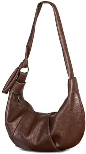 Mabecol Borsa Donna Elegante Shopper Tote Capiente A Spalla Tracolla Regolabile A Mano Ufficio Casual Borsa da Lavoro Quotidiana Viaggio Regalo Donna, Marrone