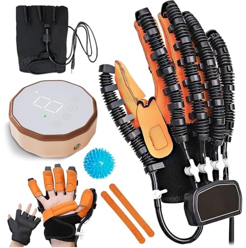Guanti robotici per la riabilitazione, ortesi per le dita, strumento per esercizi manuali, attrezzatura per il recupero post-ictus, dispositivo per l'allenamento della forza d(Size:L,Color:DestraMano)