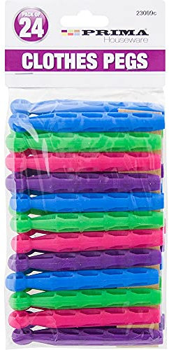 Elpine Non Rusting Strong 24 Plastic Dolly Cloths Pegs Washing Line Laundry Durable Peg