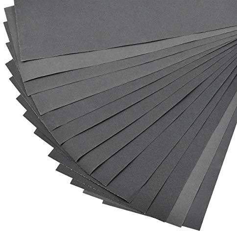 14 Pz Papel de Lija, Húmedo o Seco Papel Lija, 400 a 2000 Surtido Grano Abrasivos Papel para Esmerilado y Pulido de Metal Muebles Madera Automóviles