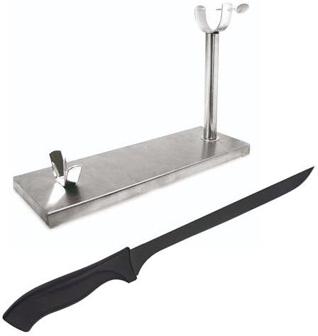 NERTHUS FIJ 953 Fest + Messer Schinkenhalter, Edelstahl