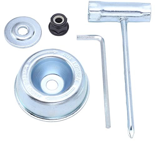 Qiilu Juego de Adaptadores de Cuchillas, 5 Piezas Juego de Adaptadores de Cuchillas 4126‑642‑7600 Arandela de Mantenimiento para Cortadoras de Hilo STIHL Desbrozadora