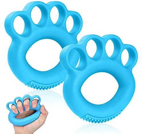 Vicloon Entrenador de Fuerza de Agarre,2 Piezas Fortalecedor de Agarre de Manos,Entrenador de Fuerza de Agarrel de Manos y Dedos para Fortalecer los Dedos y los Antebrazos de Guitarristas,Escaladores