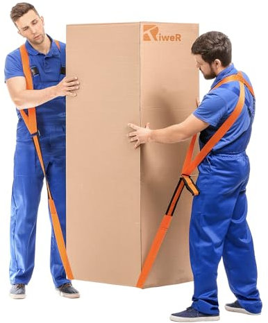 Riwer Sangles de Déménagement Sangle de Levage pour 2 Déménageurs Braguilles de Levage Déplacer et Soulever des Meubles des Objets Lourds Plus Facilement