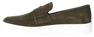 Mocassini Uomo Estivi Pelle Scamosciata Made in Italy Mocassino Uomo Elegante (Verde, Sistema Taglie Calzature EU, Adulto, Uomo, Numero, Media, 43)