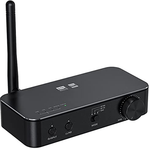 Bluetooth 5.0 Amplifier Stereo Receiver - Hi-Fi DAC Mini Integrated Class D Power Amp for Active Subwoofer and 50W x2@4Ω Speakers