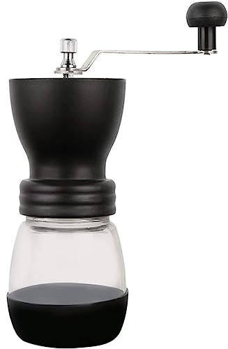 Handkaffekvarn, Manuell Keramisk Burr Kaffebönkvarn Med Förstärkt Glasförvaringsburk Hållbar Kafébönkvarn Snabb Slipning Bärbar