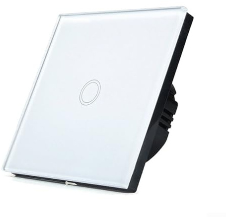 Touch Light Switch, Single Touch Switch for LED Lamp/Incandescent Bulb 1Gang 1way, Energy Efficient Touch Dimmer Switch(white)