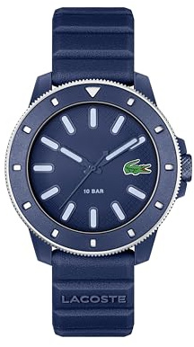 Lacoste Reloj con Movimiento de Cuarzo de Tres Manecillas para Hombre Colección LACOSTE.12.12 Scuba con Correa de Silicona Azul Marina - 2011413