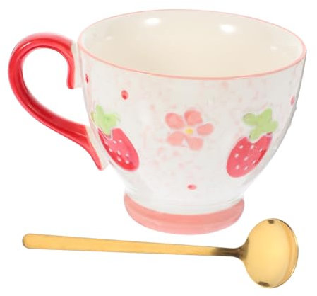 CIYODO Tazza Da in Tazza Da Con Cucchiaio Per Colazione Con Liscio Con Design Semplice