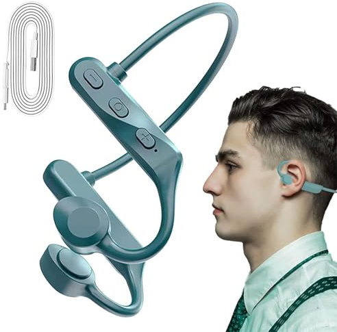 Cuffie a conduzione ossea | Cuffie a orecchio aperto | con microfono | Open Ear Running Wireless, Bluetooth impermeabili per ciclismo, corsa, escursionismo biciclette