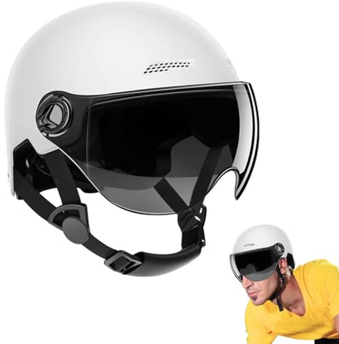 Scooter Helm Fahrradhelm Skaterhelm Für Herren Und Damen Fahrradhelme Für Erwachsene Fahrrad-Helm Mit Visier Hochschützende E-Bike Helm Roller Für Jugendliche Und Erwachsene