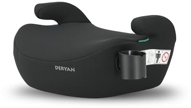Deryan Cody Rialzo Auto per bambini I-Size Gruppo 2/3, 125-150 cm (22-36kg) Booster Leggero 1,6 kg e Comodo - Schiuma Adattiva, Braccioli, Traspirante e Lavabile, Facile installazione con cintura