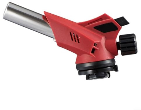 Fauhapyway Chalumeau de cuisine avec tête rotative à 360 degrés en alliage de zinc et acier inoxydable pour barbecue, camping, soudage