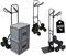 PROREGAL Diable pour escaliers Odin | HxLxP 111x60x43cm | Capacité de Charge 200kg | Pneus en Caoutchouc Dur | Noir | Diable de Transport Pliable