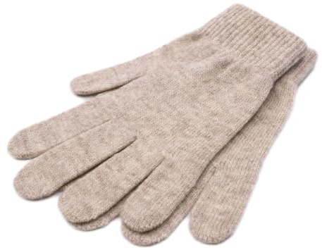 Guantes Mongolia de mujer de cachemira 100 % pura, lana cálida marrón claro
