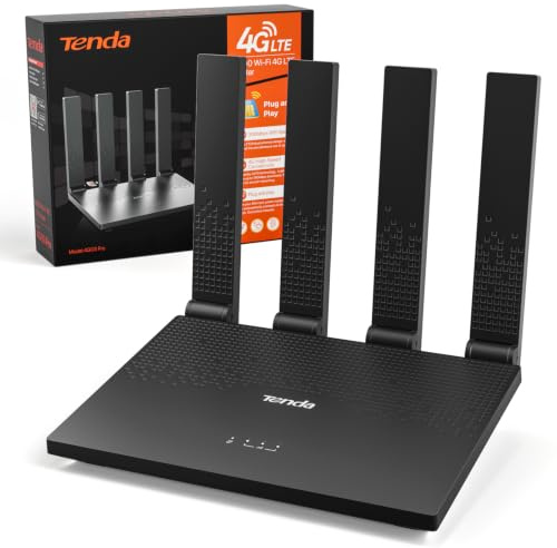 Tenda Router 4G con Tarjeta SIM Módem LTE Cat4 Wi-Fi N300 4G03 Pro V2.0