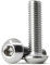 (15 unidades) M6 x 45 mm Tornillos de cabeza alomada con hexágono interior 304, acero inoxidable, rosca completa