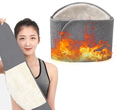 Ceinture Lombaire en Peluche Femme Ceinture Protection Lombaire Chaud Hiver Ceinture Lombaire en Flanelle Hiver Polaire Chaude Ceinture Élastique Rénale Chauffante Ceinture Ceinture Hiver Anti-Froid