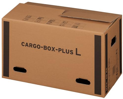 karton-billiger | 10x Umzugskarton Bücherkarton Umzugskiste 640x340x360mm 2-wellig - sehr stabil, PROFI QUALITÄT - doppelter Boden | umweltschonend, da Recyclingmaterial