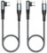 ZKAPOR Cavo USB C a USB C [2Pezzi 30CM], Cavo USB Type-C 90 Gradi 60W Cavo USB Type-c Ricarica Rapida Compatible con iPhone 15/15 Pro Max, Samsung Galaxy S23, Pad Pro, Air, P40 /Mate 60, Pixel