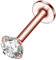 Decentraland 1 STÜCK 16G Roségold Ohrstecker CZ Labret Nase Tragus Knorpelschmuck Hergestellt aus Chirurgenstahl mit Innengewinde Piercingschmuck für Helix, Muschel, Lippe, Nase, Ohrring für Frauen