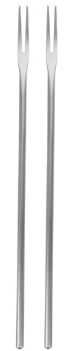 HOLIDYOYO Obst-Dessertgabeln Aus Edelstahl 2 Stück Vorspeisengabeln Langer Griff Salatgabel Dessertgabel Olivengabel Gurkengreifer Für Desserts Vorspeisen Cocktails Obst Und Gemüse Silber