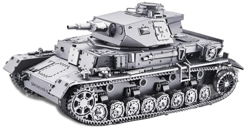 Piececool 3D-pussel metall stridsvagn 1:48 stridsvagn IV stridsvagn D, 3D-metallpussel militärmodell för rostfritt stål, 100% återställning, födelsedagspresent, modellbyggsats vuxna, 519 delar