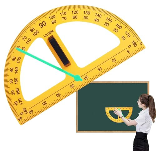 Anulely Rapporteur d'angle de classe pour enseignants, grand rapporteur pour enseignants, outil d'enseignement des mathématiques | Grand rapporteur d'angle numérique pour enseignants, tableau de