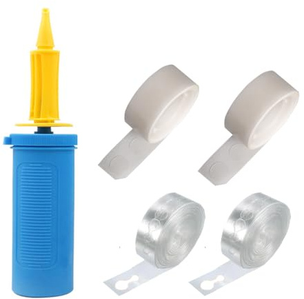 yowtiny Handheld Balloon Pump Two-Way Dual Action, Portable Manual Hand Pump，Inflator for Balloons Arch Kit, Foil, Yoga Balls