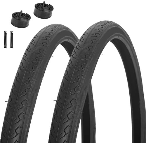 PFHKTO Upgrade-Reifen 700x32c/700x35c Rennradreifen- und Schlauchset mit 2 Hebeln | Extra Pannenschutz Fahrradersatzzubehör | Kompatibel mit Mountain City Commuter Bikes | 48-mm-Ventil(700x32c)