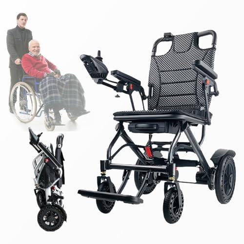 Silla De Ruedas EléCtrica Ligera, Solo 16 Kg, Plegable, Para Adultos, Con Doble Motor, Plegable Inteligente, Scooter De Movilidad Motorizado Para Personas Mayores,10AH