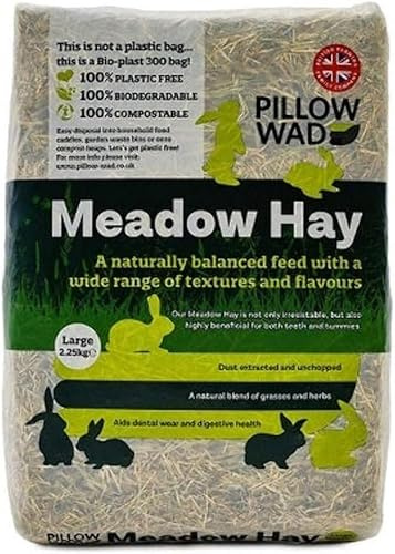 SuperGift.com Natural Pet Bedding Mix, Wood Shavings, Straw and Hay, Nest Material (Meadow Hay 2.25kg)