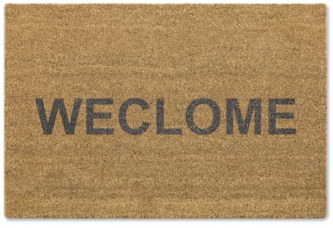 A1 Graphics Ltd Weclome Brush Door Mat Front Door Mat Funny Doormat First Home Couples Gift