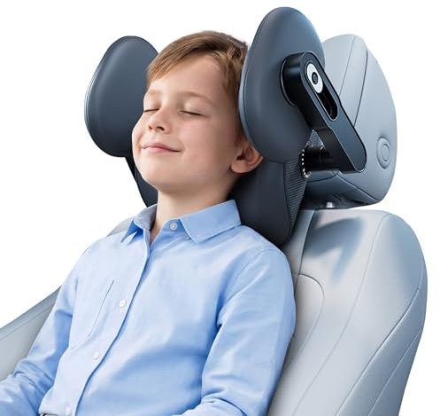 Poggiatesta auto bambini & Poggiatesta auto – 360° girevole, ergonomico, morbida schiuma memory – Supporto collo guida & protezione testa sonno – adulti/bambini – 2026 Nuovo