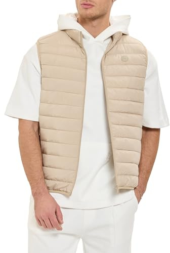 Redbridge Gilet matelassé léger avec col montant et fermeture éclair - Gilet bouffant sportif pour le quotidien, les loisirs et la mi-saison