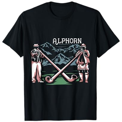 Joueur De Cor des Alpes Dévouement Musical Alphorn T-Shirt