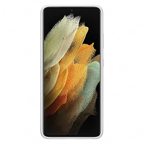 Samsung Silicone Smartphone Cover EF-PG998 für Galaxy S21 Ultra 5G Handy-Hülle, Silikon, Schutz Case, stoßfest, dünn und griffig, Hellgrau
